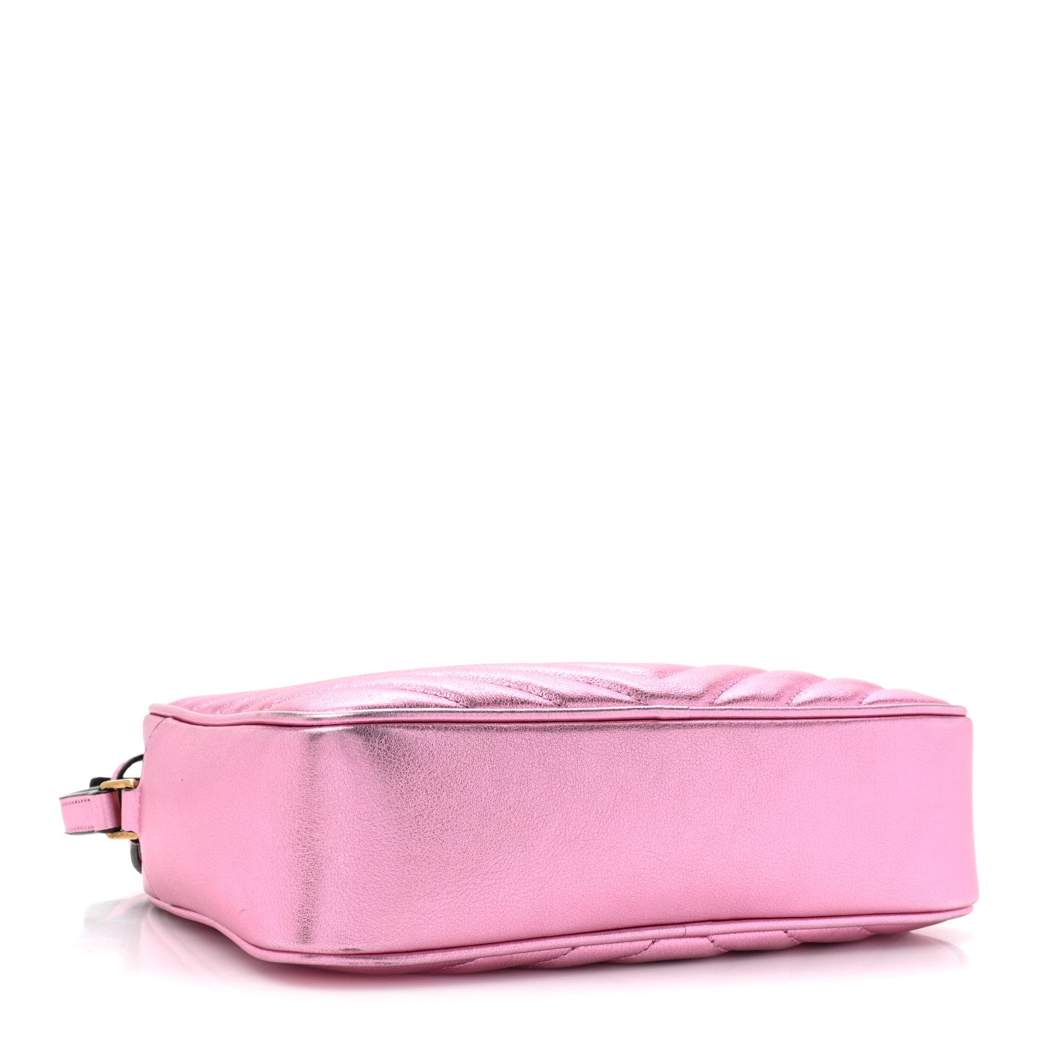 Saint Laurent SAINT LAURENT Metallic Calfskin Matelasse Monogram Lou Camera Bag Vegas Pink 4 of 12