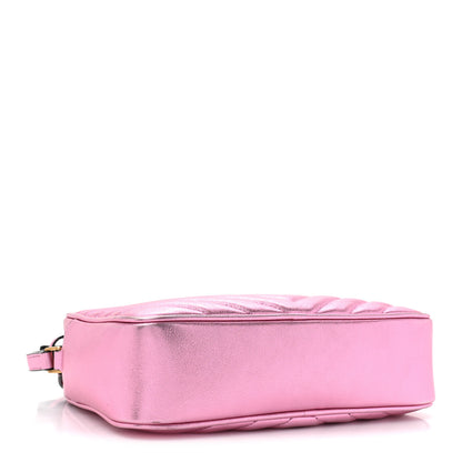 Saint Laurent SAINT LAURENT Metallic Calfskin Matelasse Monogram Lou Camera Bag Vegas Pink 4 of 12