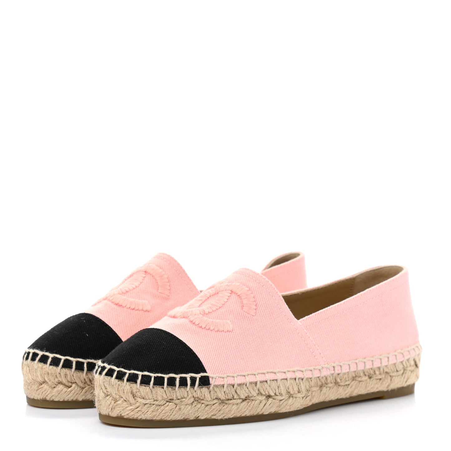 Denim Toile CC Espadrilles 36 Pink Black