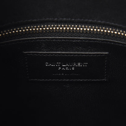 Saint Laurent Suede Crocodile Embossed Small Sac De Jour Black 10 of 11