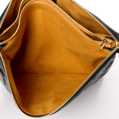 Louis Vuitton Lambskin Embossed Monogram Coussin MM Black 7 of 11