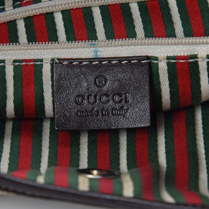 Gucci Monogram Medium New Britt Hobo Dark Brown 6 of 13