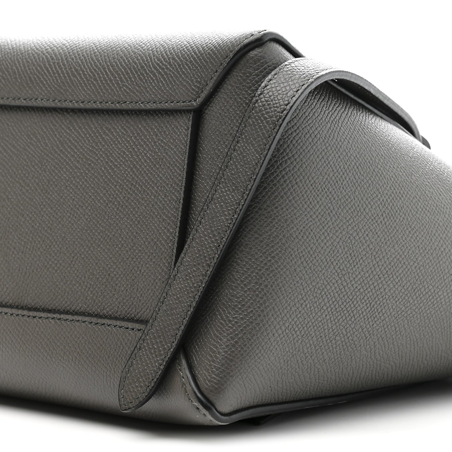Baby Grained Calfskin Micro Belt Bag Grey