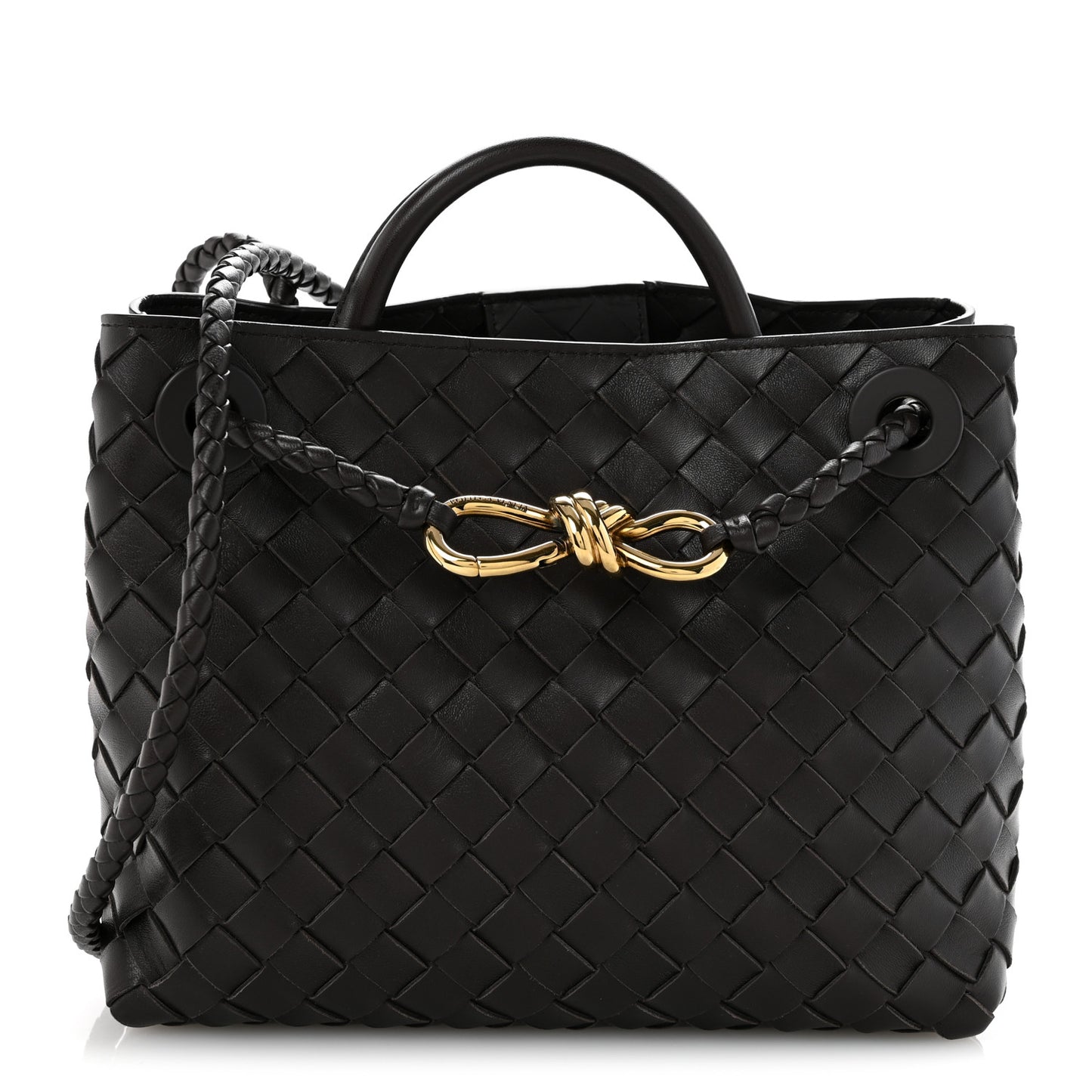 Nappa Intrecciato Small Andiamo Shoulder Bag Fondant