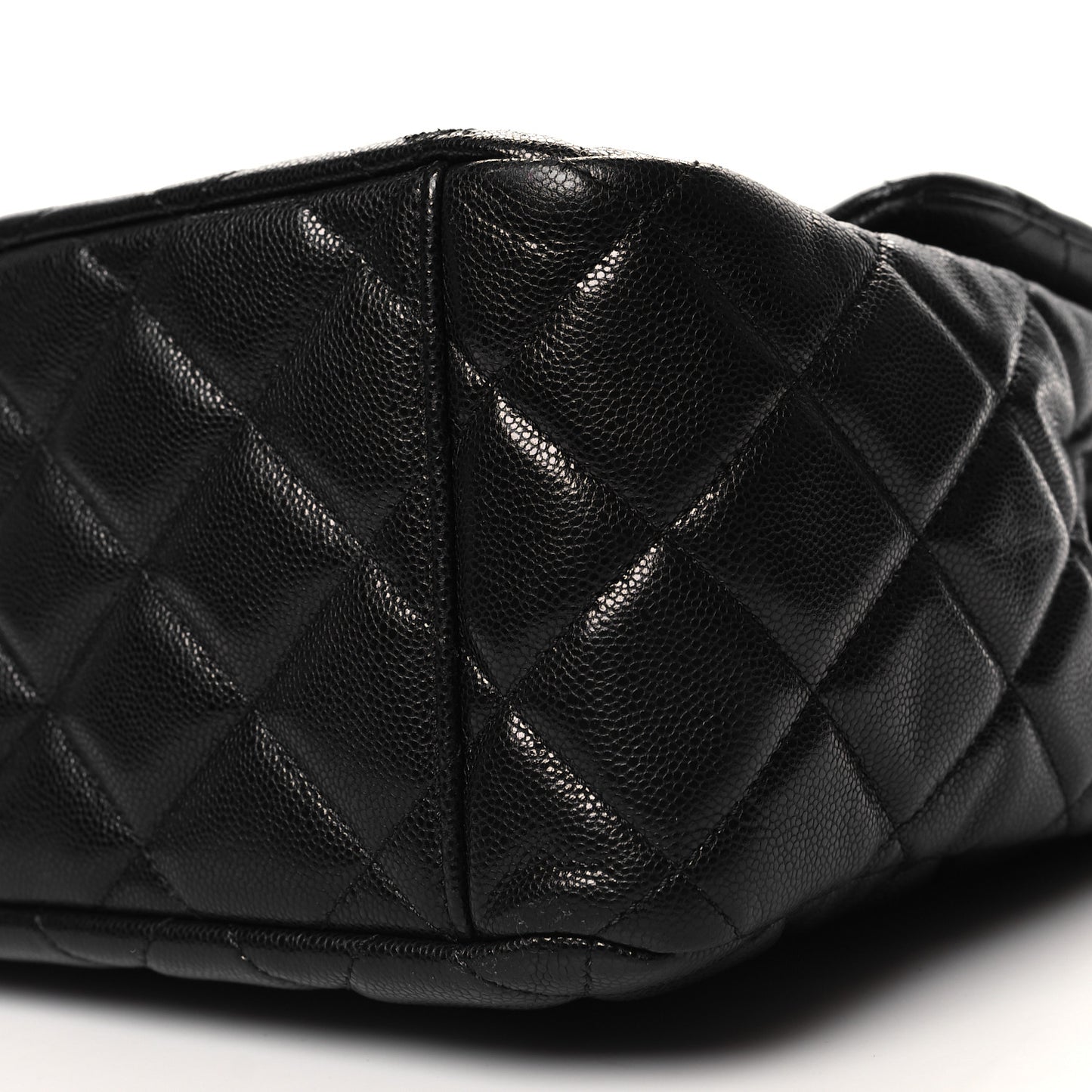Caviar Quilted XXL Travel Flap Bag Black