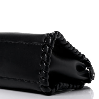 Fendi Nappa Lace Up Mini Peekaboo Iconic Satchel Black 8 of 9