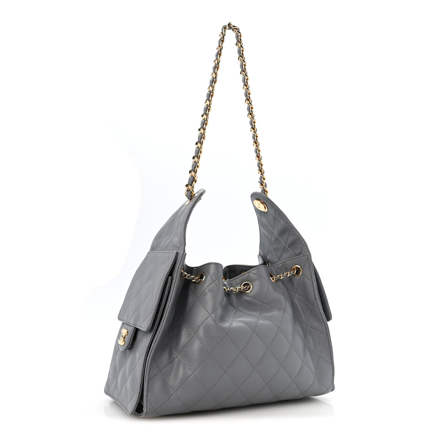 Chanel Caviar Quilted Small Chanel 25 Handbag Dark Grey 3 of 11