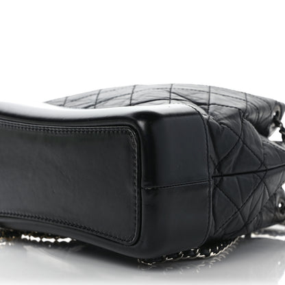 Chanel Aged Calfskin Quilted Small Gabrielle Backpack Black 9 of 9