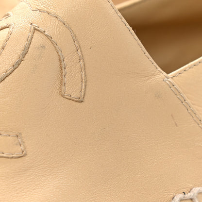 Chanel Lambskin CC Espadrilles 37 Beige Black 13 of 13