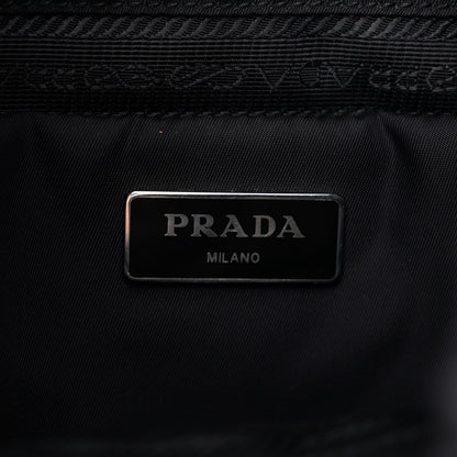 Prada Tessuto Nylon Quilted Double Buckle Backpack Black 10 of 11