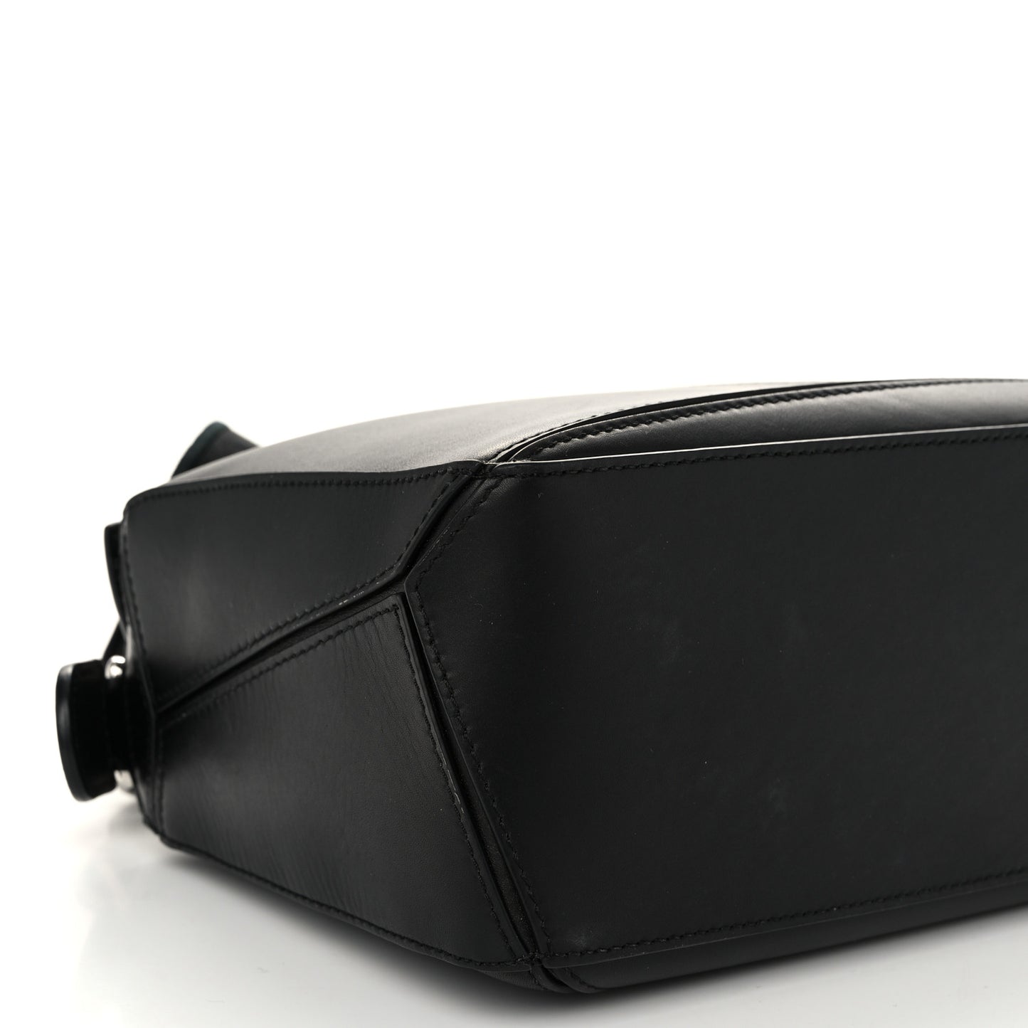 Satin Calfskin Small Puzzle Bag Black