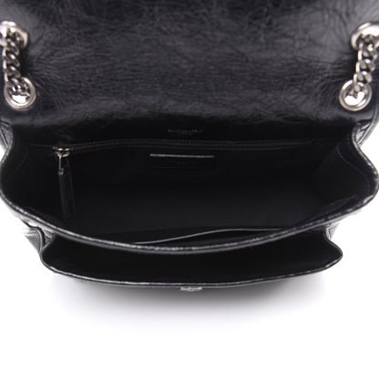 Saint Laurent Crinkled Calfskin Matelasse Monogram Medium Niki Chain Satchel Black 5 of 13