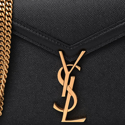 Saint Laurent Grain De Poudre Monogram Cassandra Clasp Bag Black Rouge Legion 10 of 10