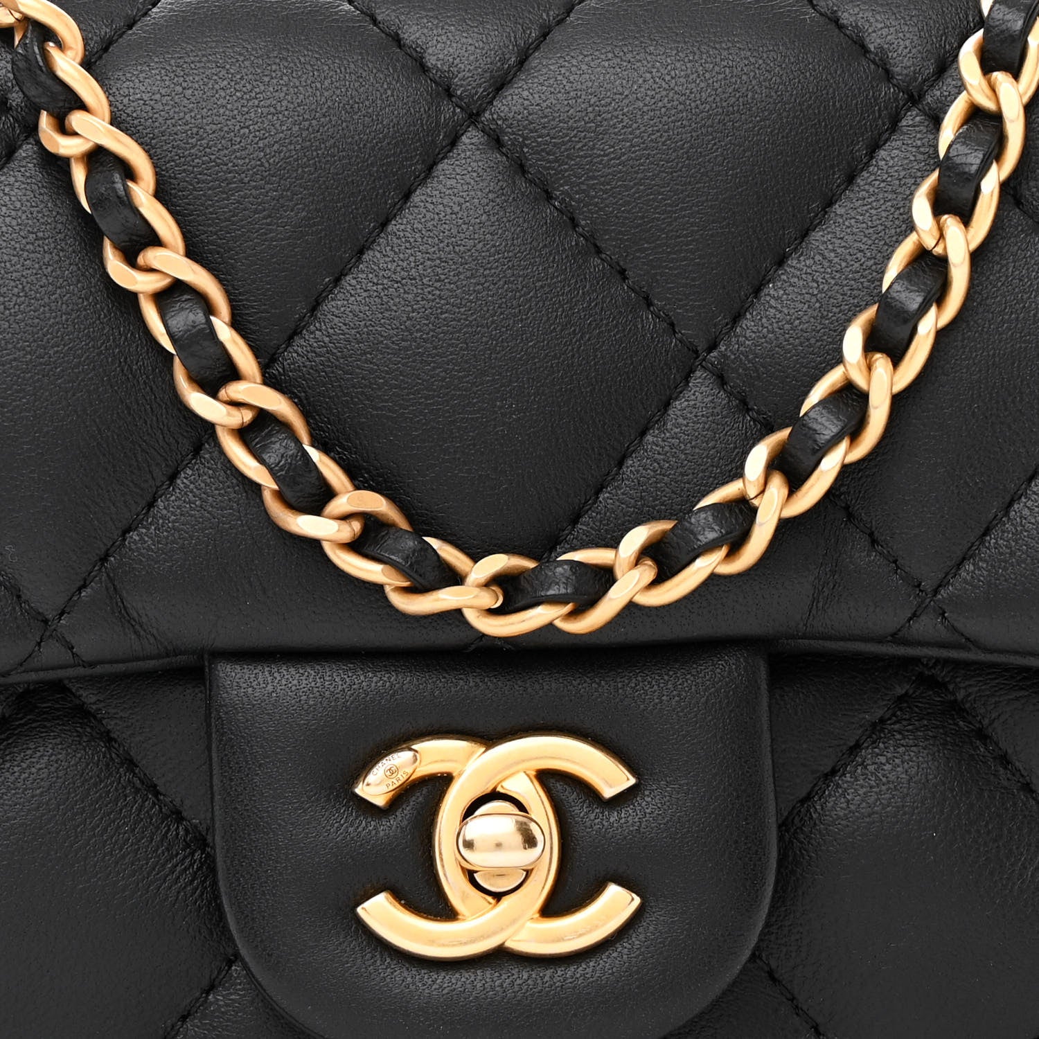 Chanel Lambskin Quilted Mini Heart Charms Flap Black 8 of 11
