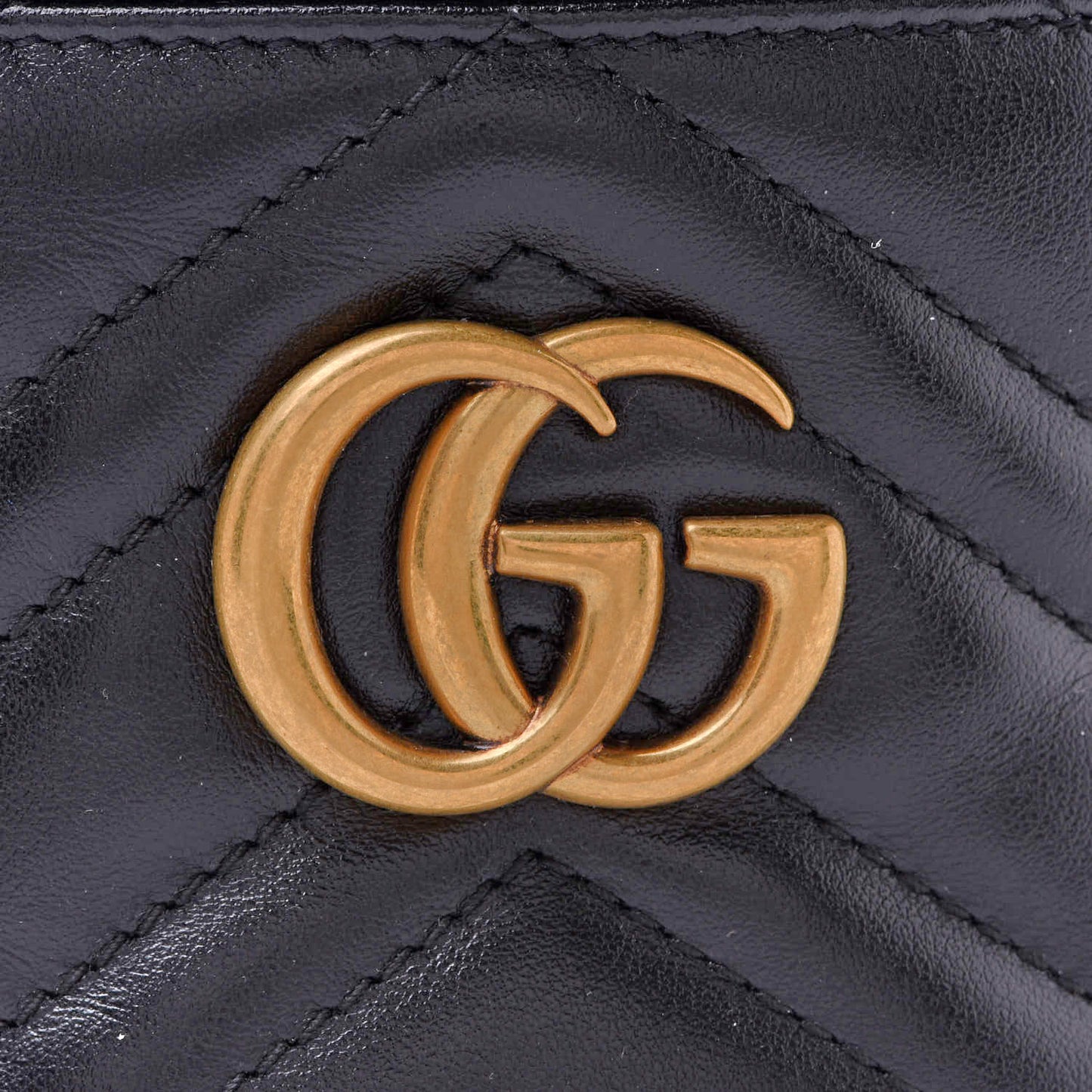 Calfskin Matelasse Mini GG Marmont Round Backpack Black