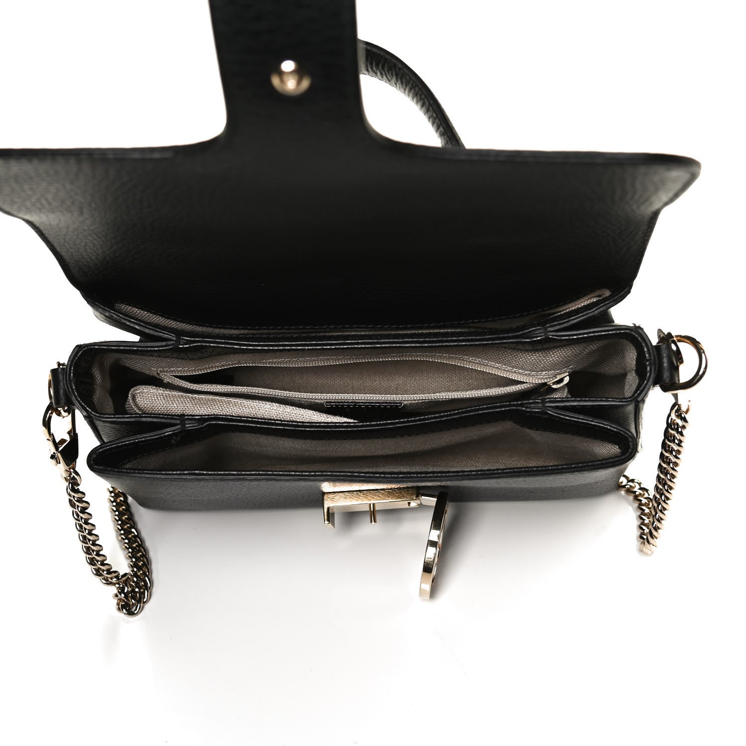 Gucci Dollar Calfskin Interlocking G Top Handle Shoulder Bag Black 5 of 11