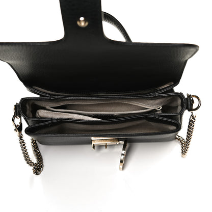 Gucci Dollar Calfskin Interlocking G Top Handle Shoulder Bag Black 5 of 11