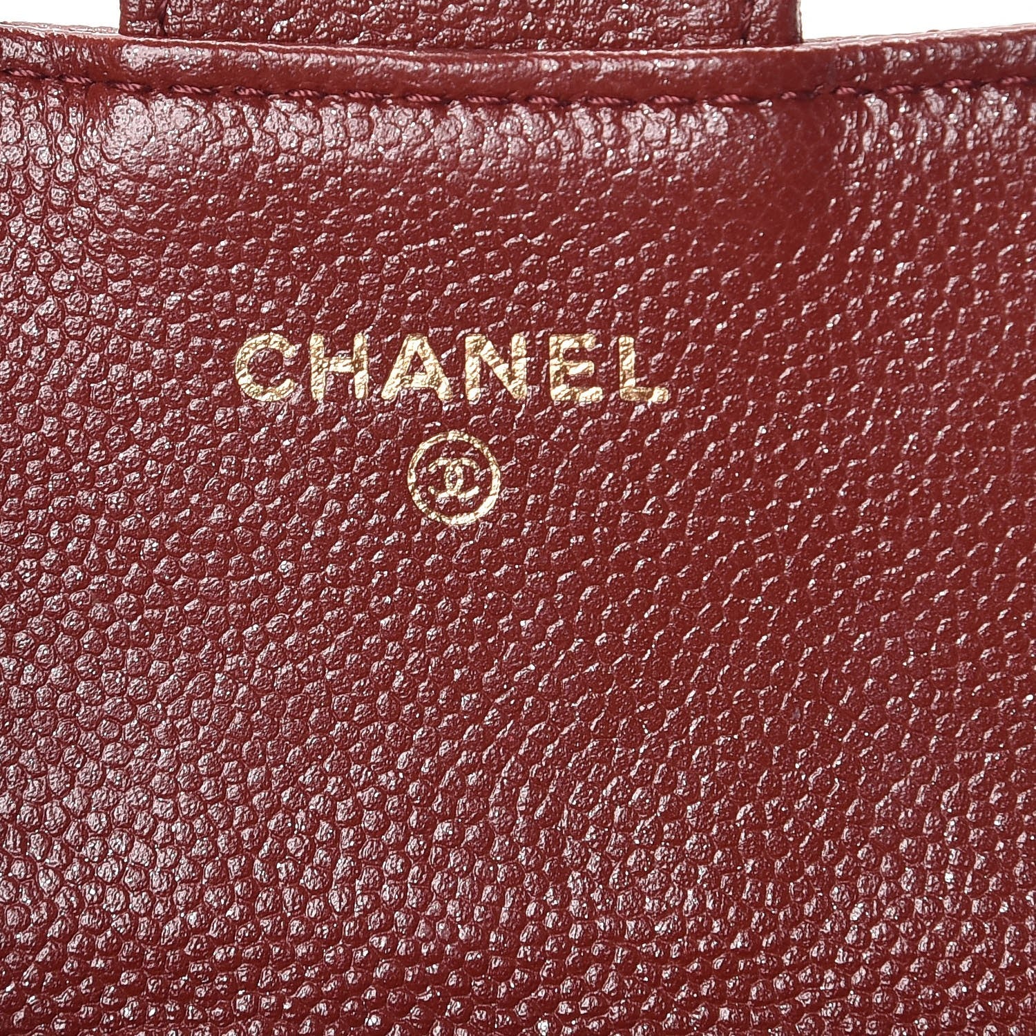 Chanel Iridescent Caviar Quilted Medium Flap Wallet Burgundy 6 of 10