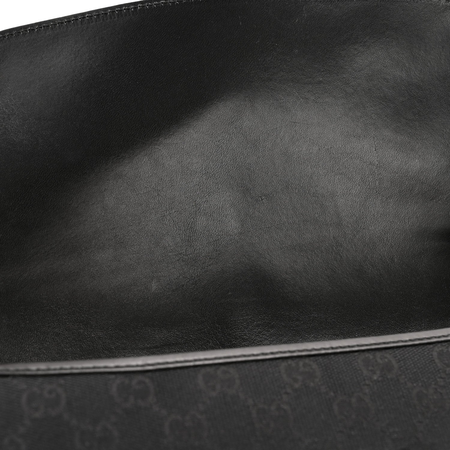 Gucci Monogram Calfskin Small Jackie O Hobo Black 11 of 13