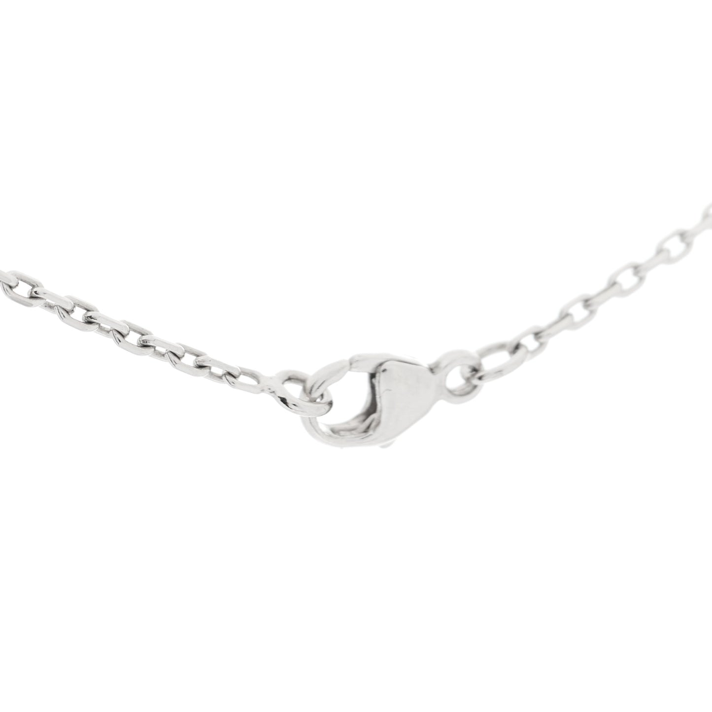 Lacquered Palladium Mini Pop H Pendant Necklace White