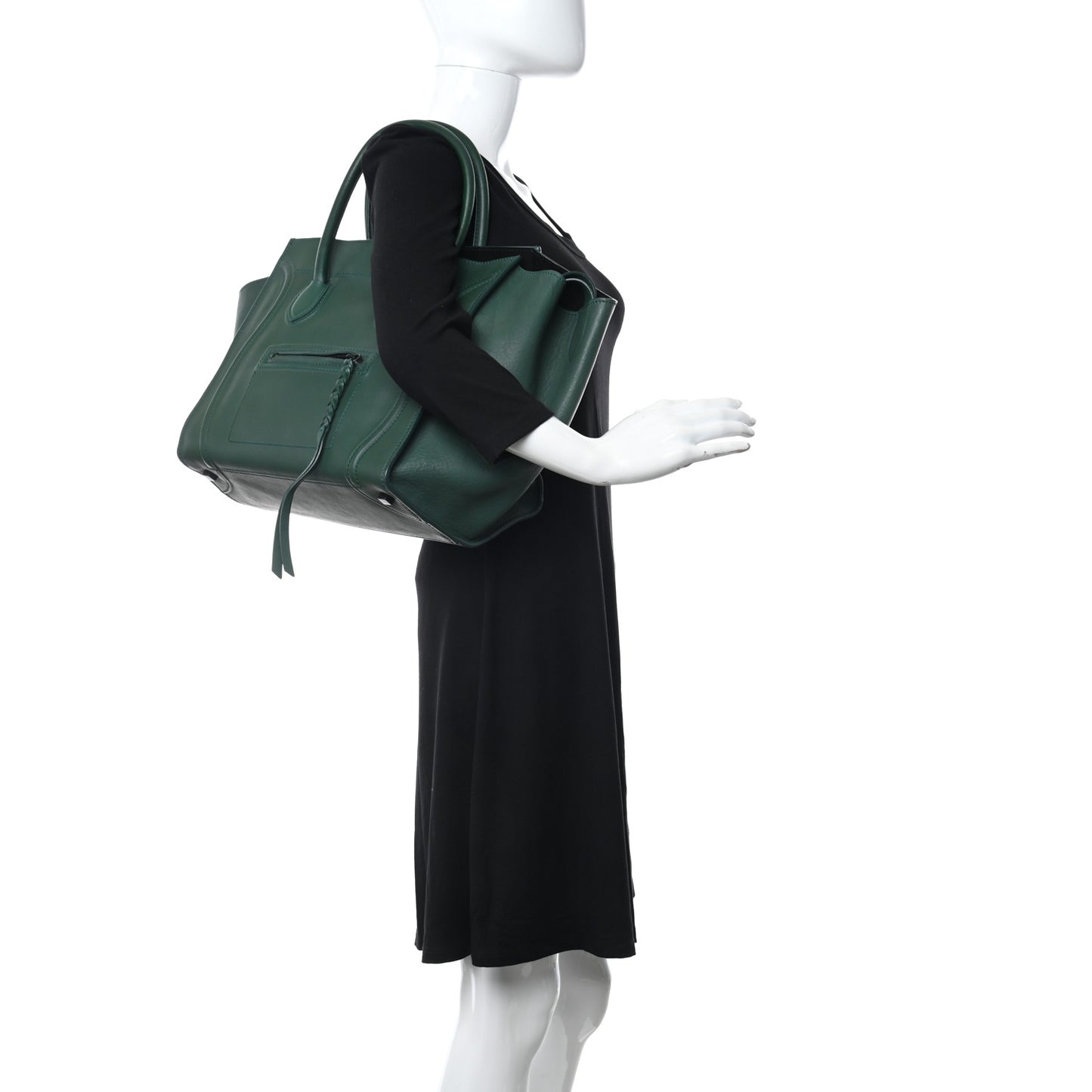 Supple Calfskin Medium Phantom Luggage Emerald