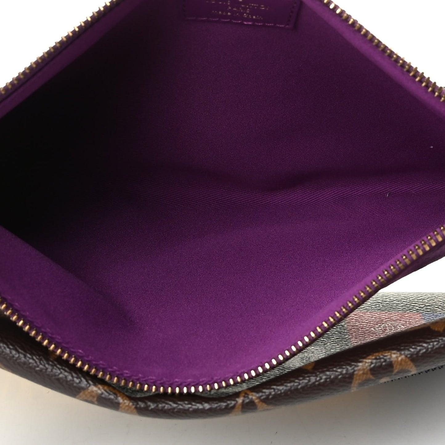 Monogram Double Flat Messenger Marron
