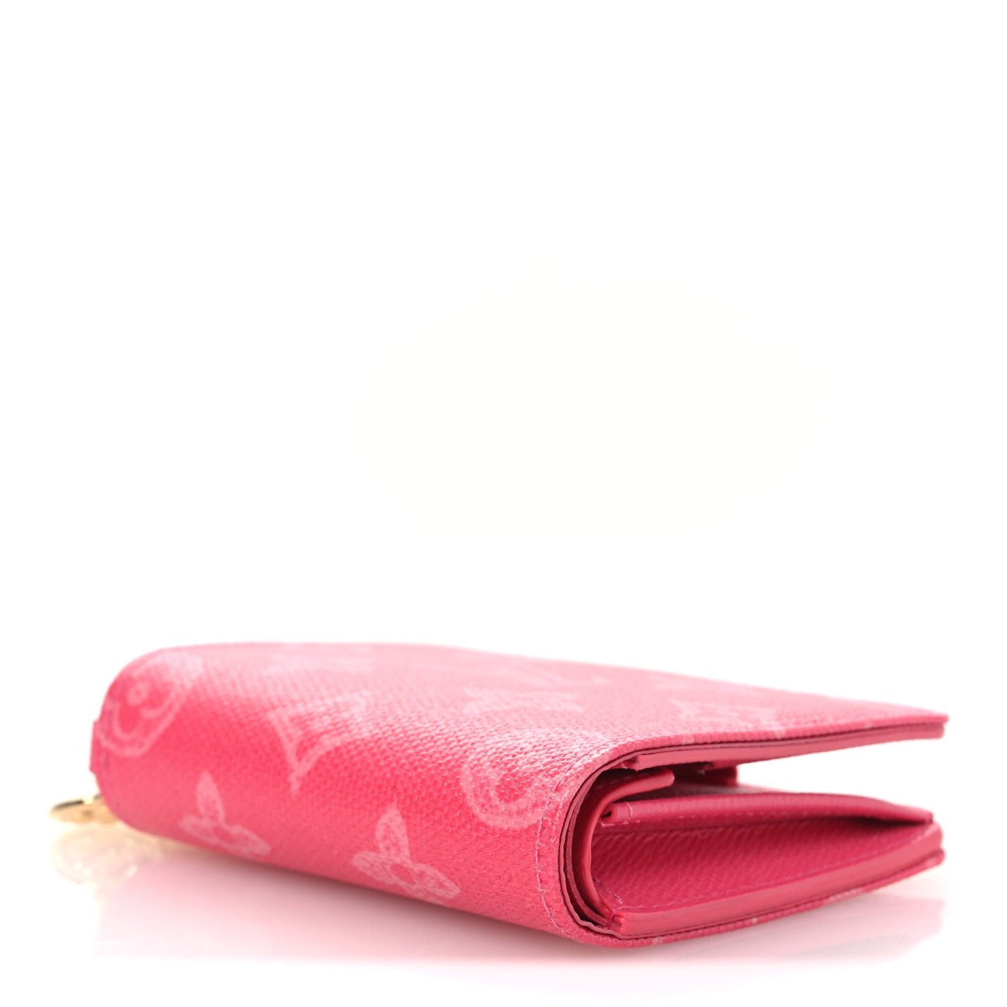 Monogram Origine LV Charms Pocket Wallet Rose Ruban
