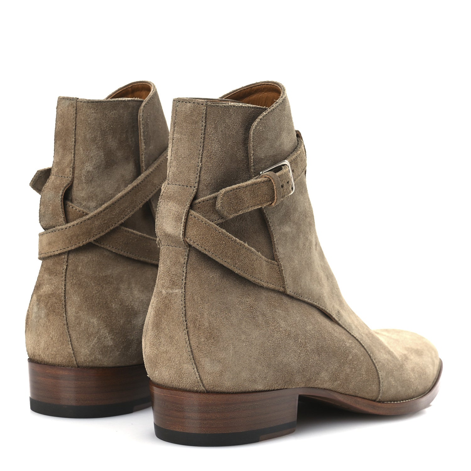 Saint Laurent Jodhpur Suede Mens Wyatt 30 Boots 43 New Sigaro 4 of 13