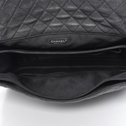 Chanel Calfskin Quilted XXL Travel Flap Bag Black 5 of 9