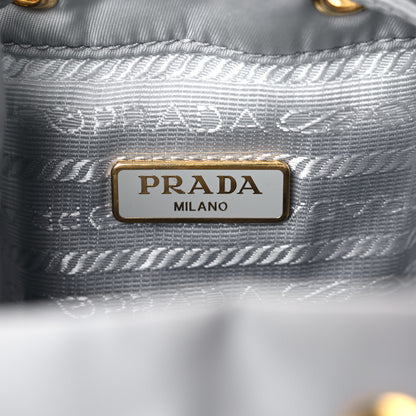 Prada Re-Nylon Saffiano Duet Bucket Crossbody Bag Fiordaliso 6 of 26
