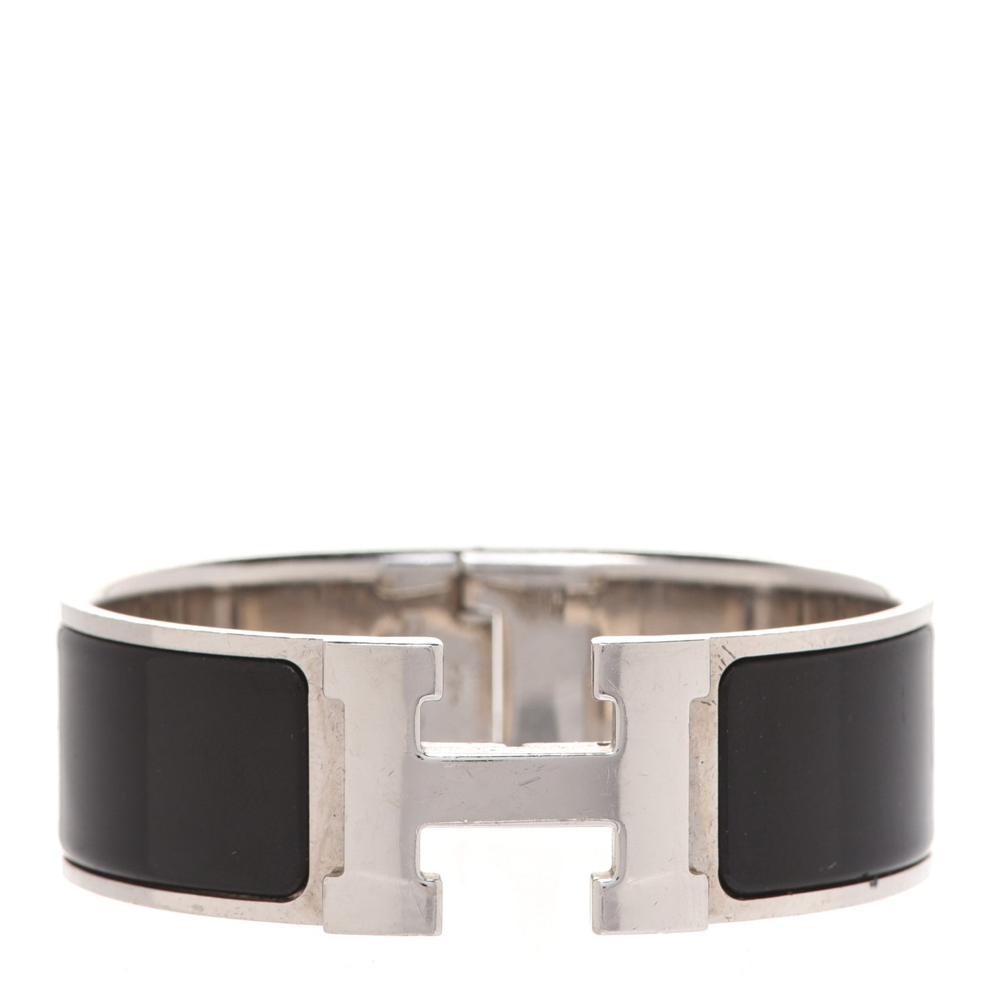 Enamel Wide Clic Clac H Bracelet PM Black