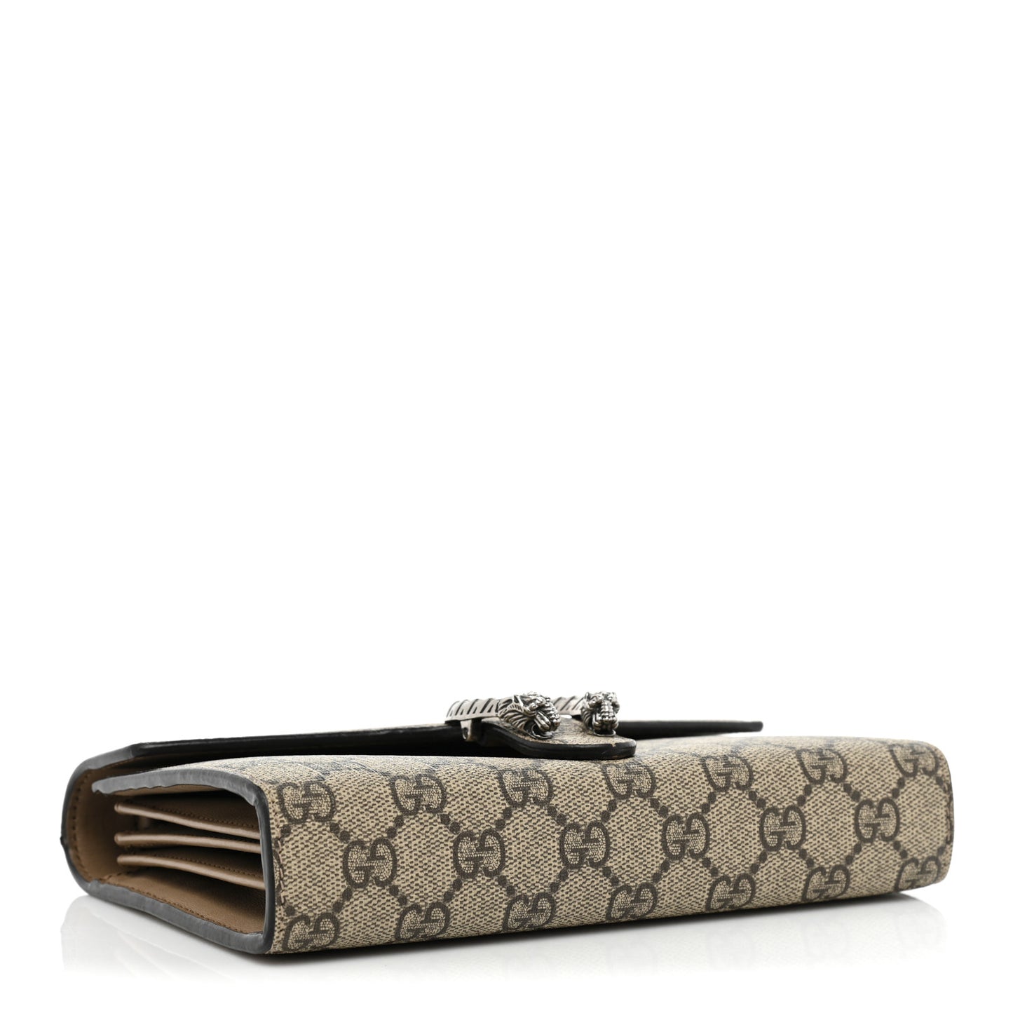 GG Supreme Monogram Mini Dionysus Chain Wallet Beige Taupe