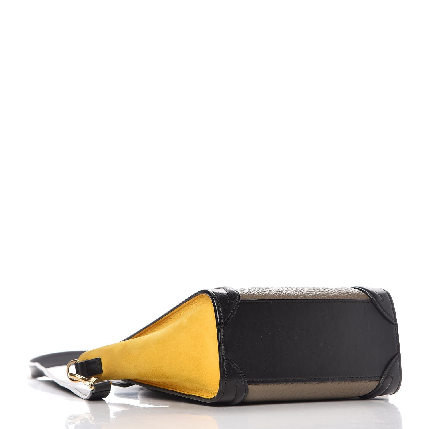 Celine Bullhide Calfskin Suede Nano Tri-Color Luggage Amber 4 of 17