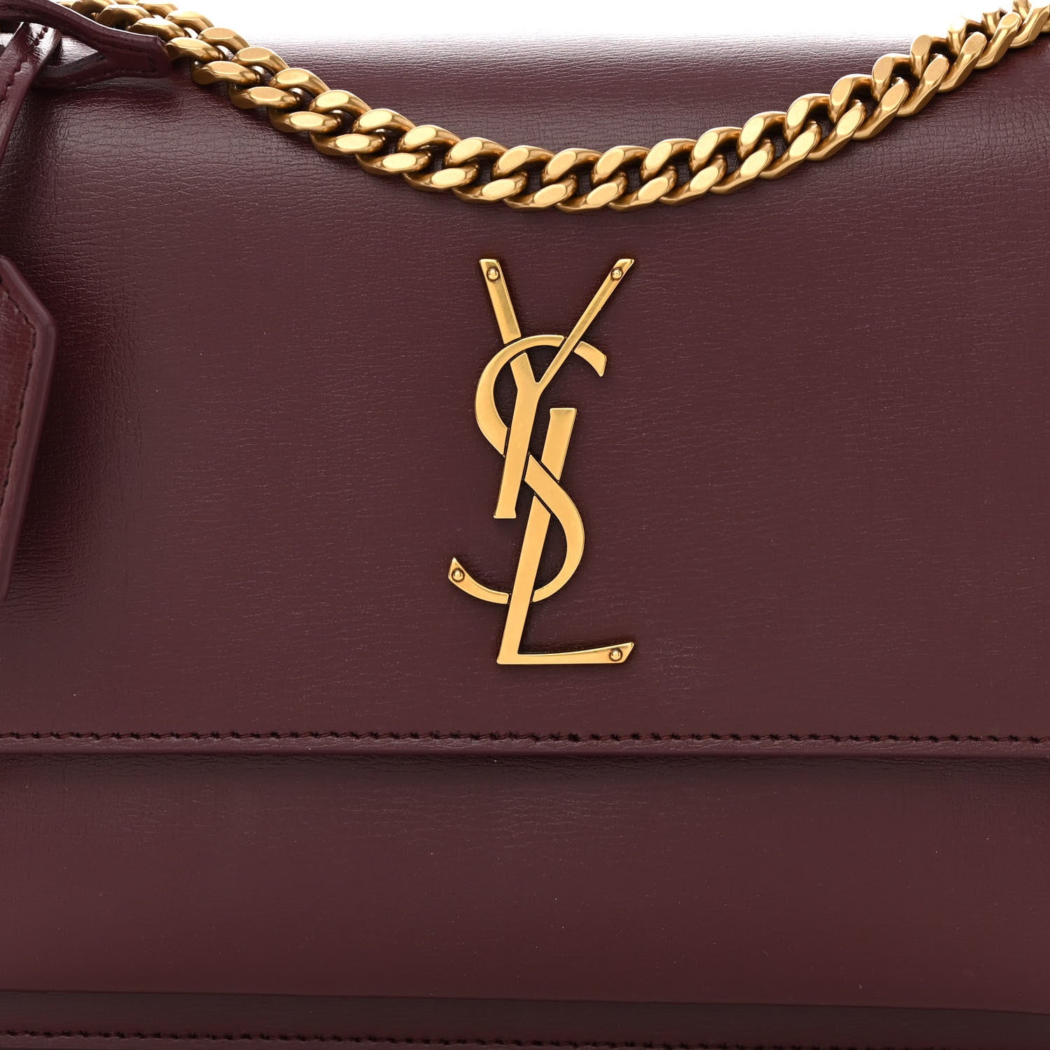 Saint Laurent Calfskin Medium Monogram Sunset Rouge Legion 8 of 11