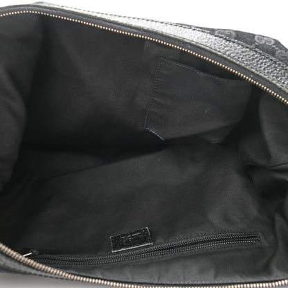 Gucci Monogram Web Medium Half Moon Hobo Black 5 of 12