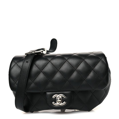 Chanel Calfskin Quilted CC Uniform Flap Belt Bag Black 1 of 10