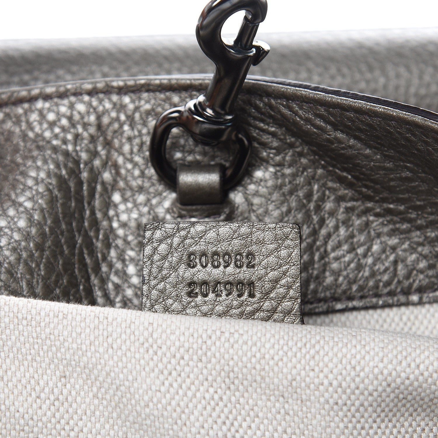 Gucci Metallic Pebbled Calfskin Medium Soho Chain Shoulder Bag Sasso 7 of 10