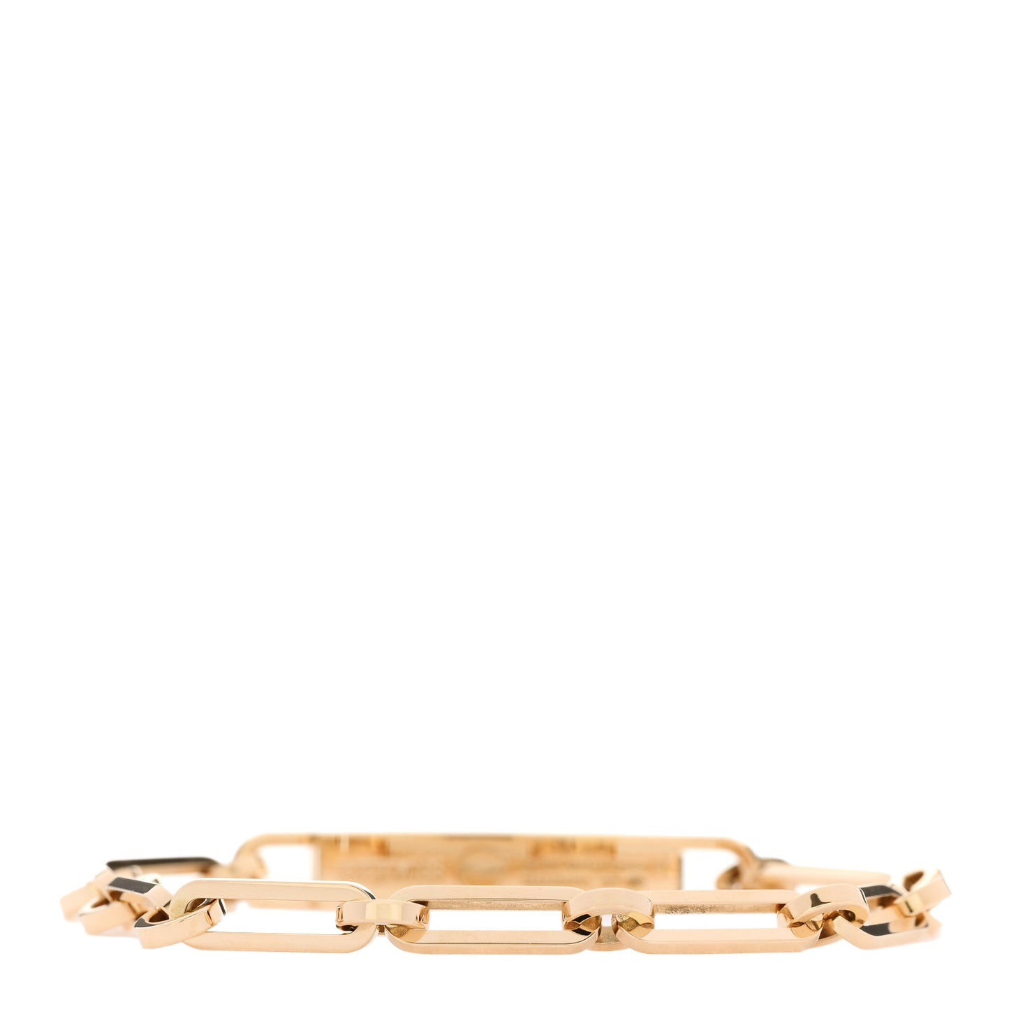 18K Yellow Gold Diamond Pave PM Kelly Chaine Bracelet ST