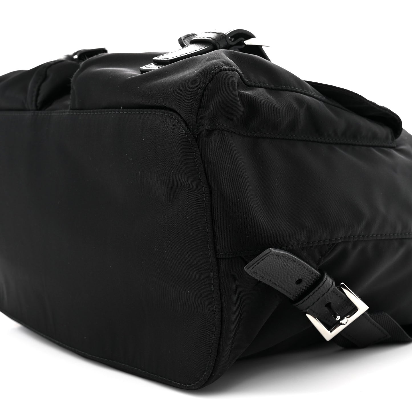 Tessuto Nylon Saffiano Medium Backpack Black