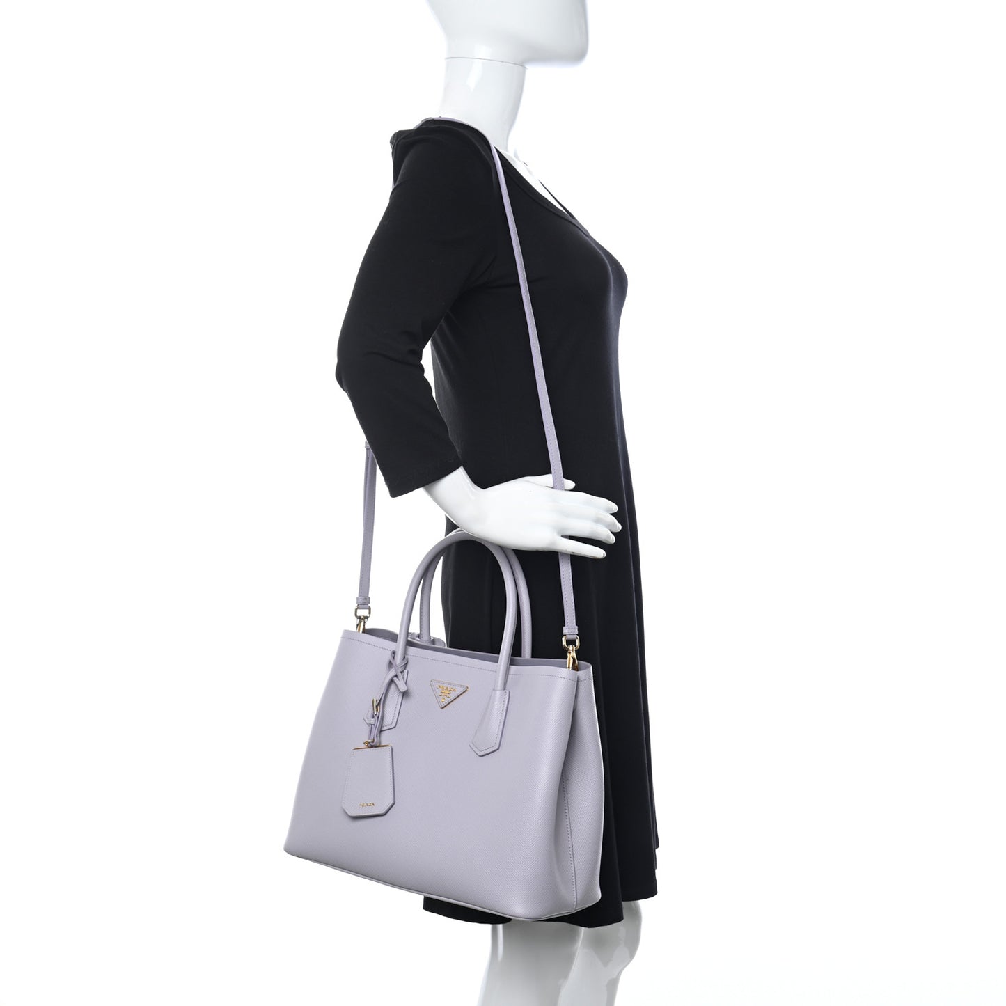 Saffiano Cuir Small Double Bag Glicine