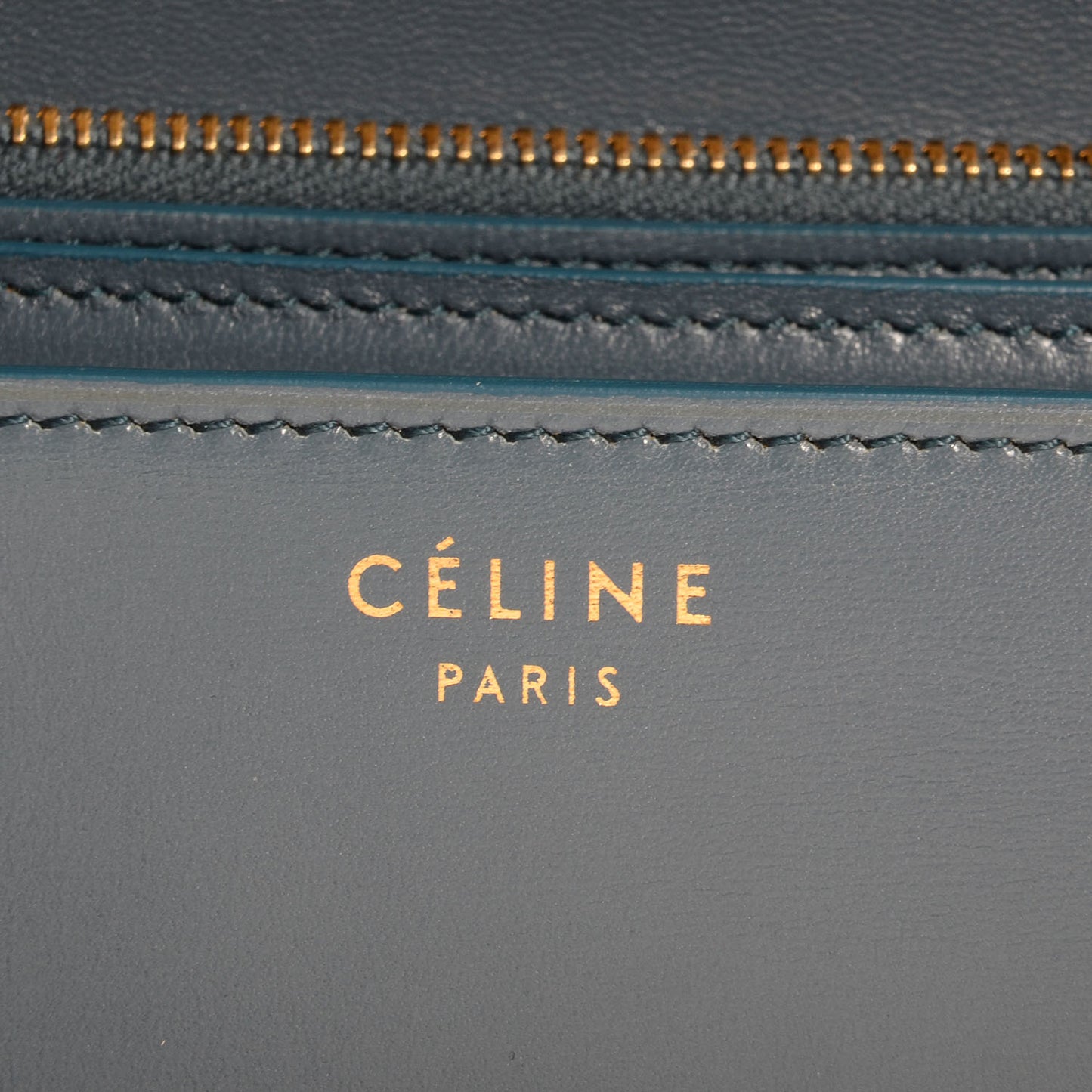 Leather Medium Classic Box Flap Bag Slate Blue