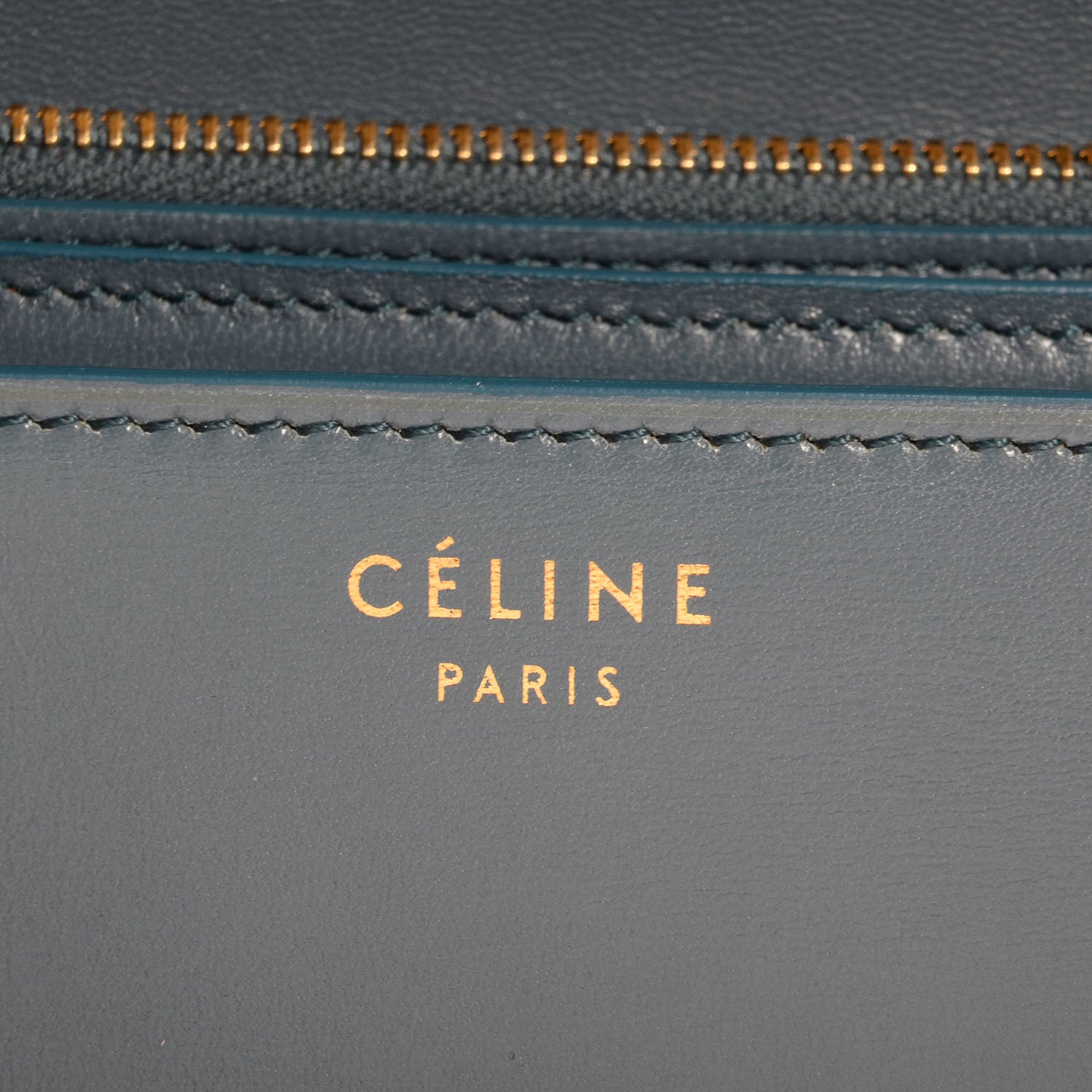Celine Leather Medium Classic Box Flap Bag Slate Blue 7 of 8