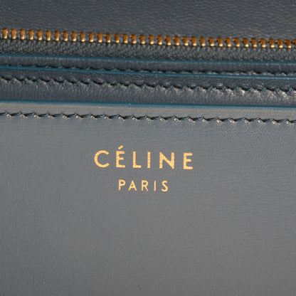 Celine Leather Medium Classic Box Flap Bag Slate Blue 7 of 8