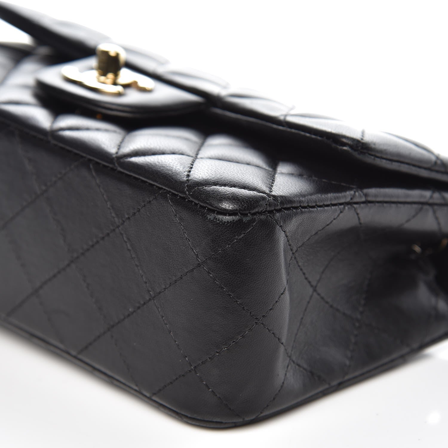 Chanel Lambskin Quilted Mini Rectangular Flap Black 9 of 11