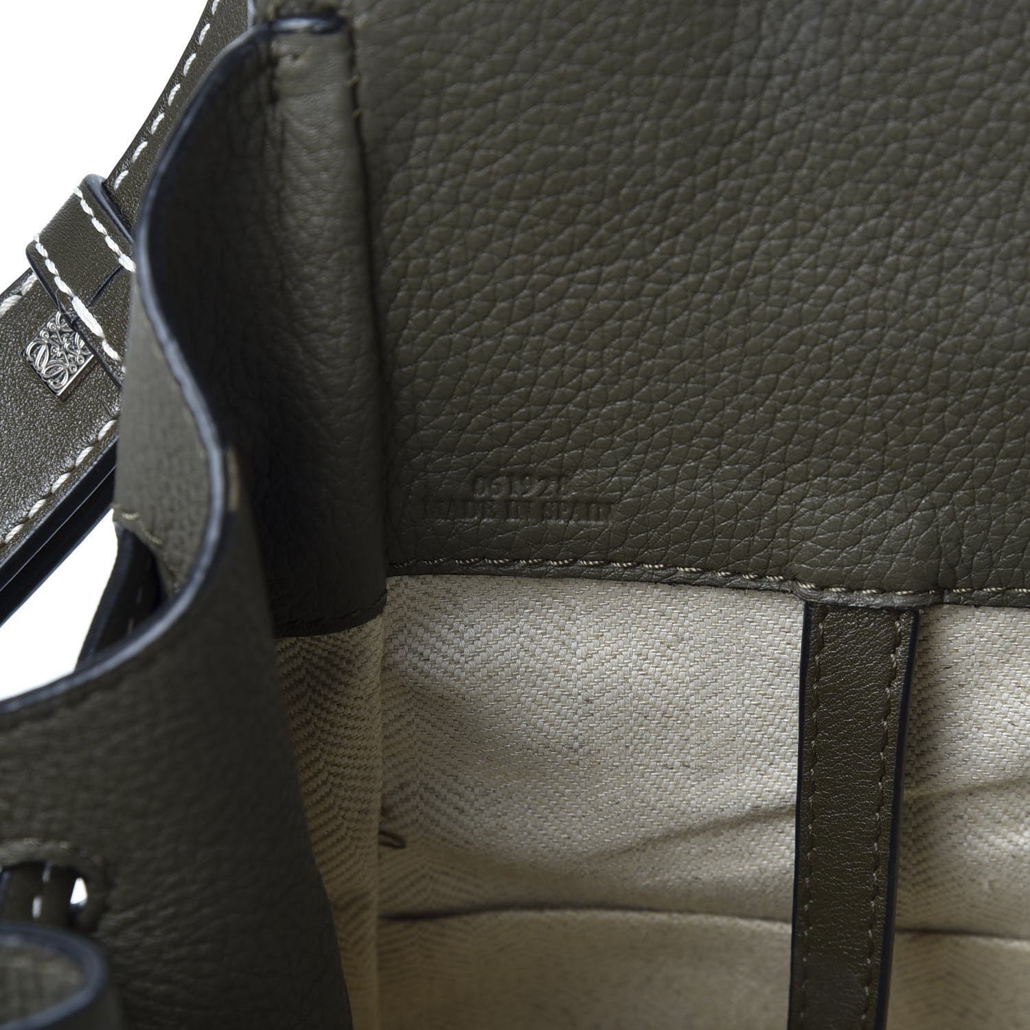 Loewe Calfskin Small Hammock Shoulder Bag Khaki Green 7 of 9