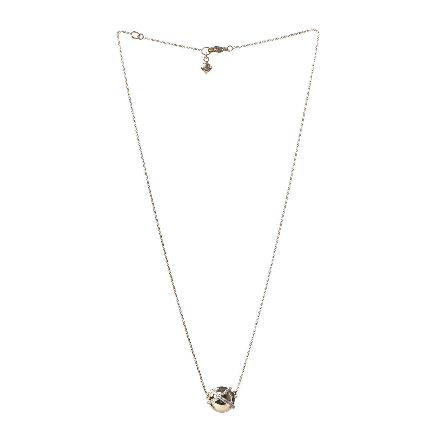 David Yurman 18K Yellow Gold Diamond 12mm Solari Pave Wrap Pendant Necklace 3 of 7