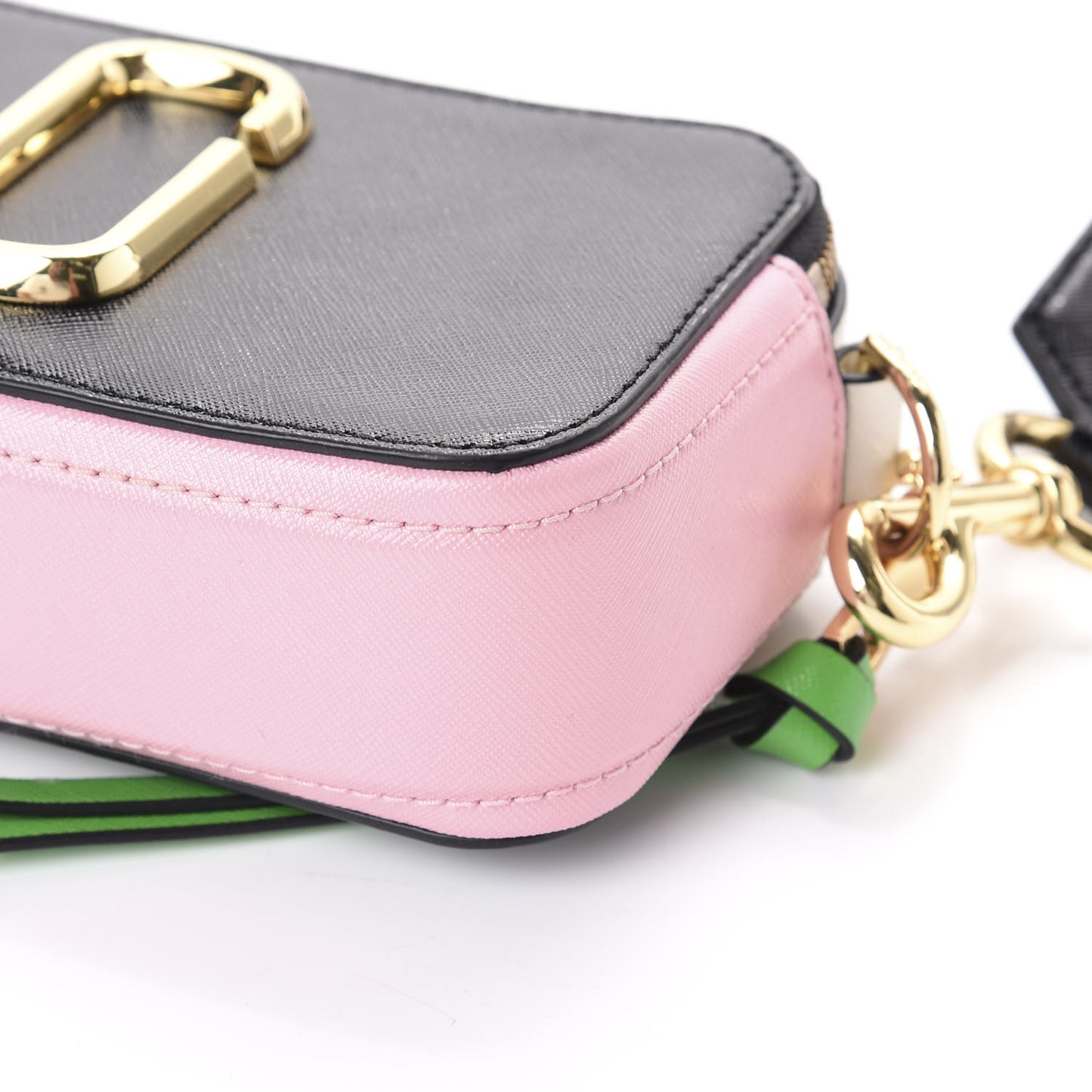 Saffiano Small Snapshot Camera Bag Black Multicolor