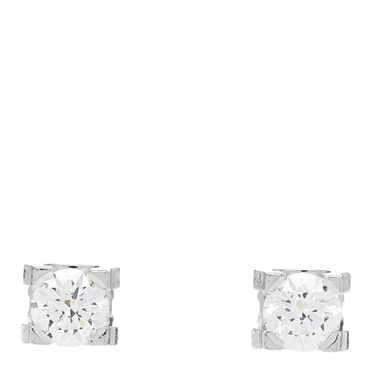 Cartier 18K White Gold Diamond .50ctw C De Cartier Earrings 1 of 5