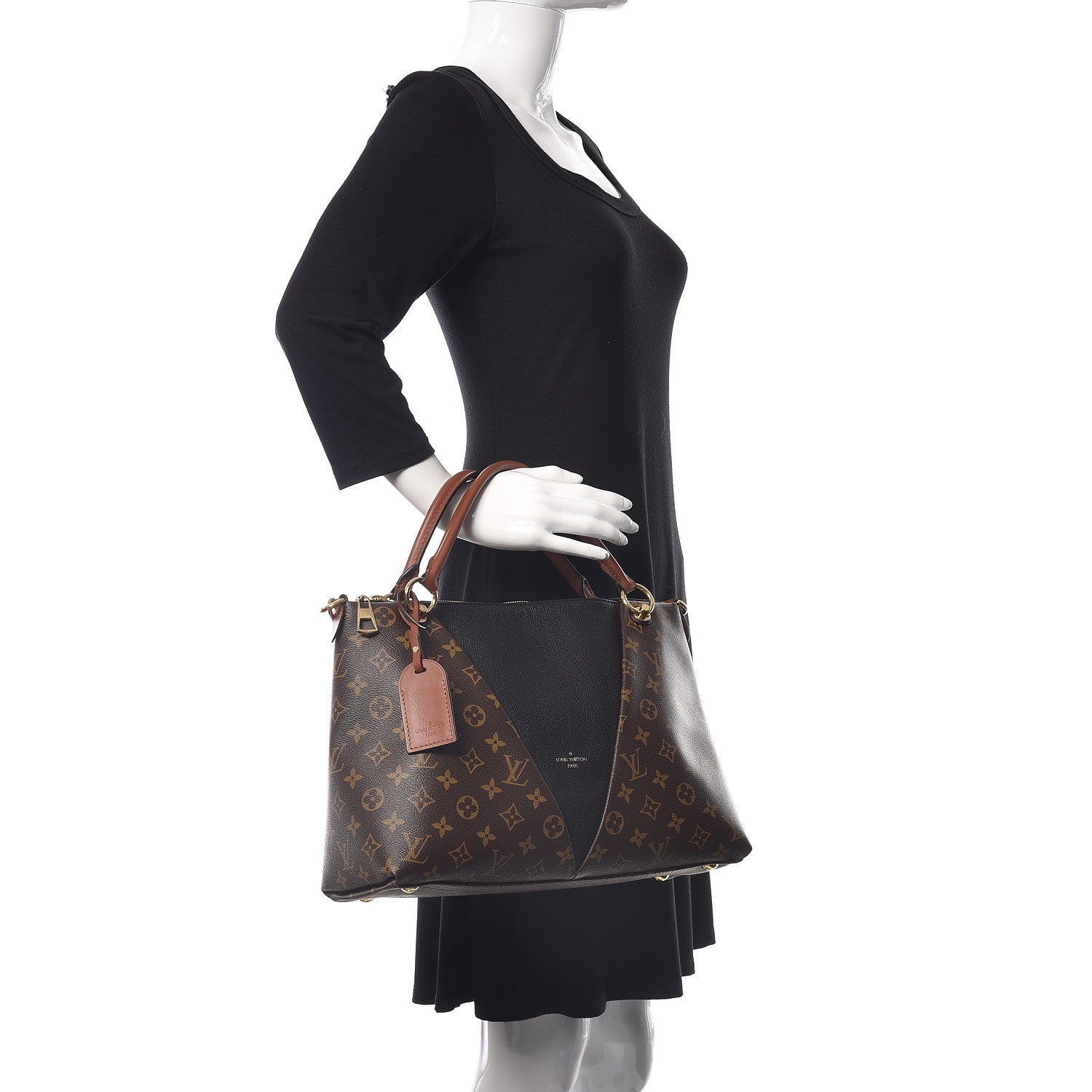 Louis Vuitton Monogram V Tote MM Black 2 of 13
