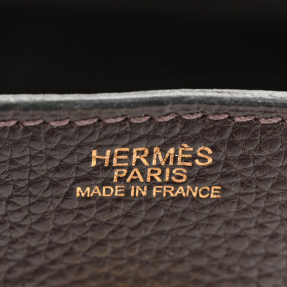 Hermes Taurillon Clemence Birkin 30 Chocolate 6 of 12